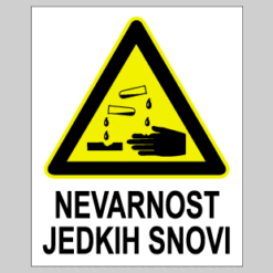 Nevarnost jedkih snovi