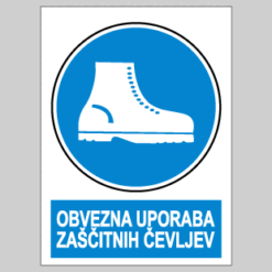 Obvezna uporaba zaščitnih čevljev
