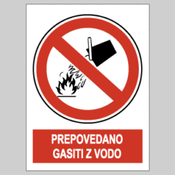 Prepovedano gasiti z vodo