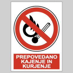 Prepovedano kajenje in kurjenje