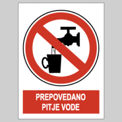 Prepovedano pitje vode